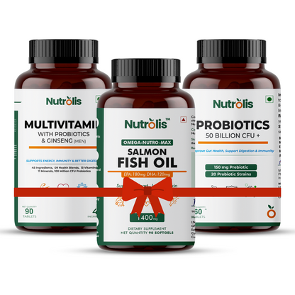 Nutrolis 60-Day Men's Health Stack – Multivitamin + Probiotics + Omega-3