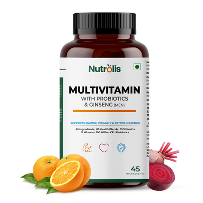 Nutrolis Multivitamin for Men with 43 Ingredients - 90 Veg Tablets