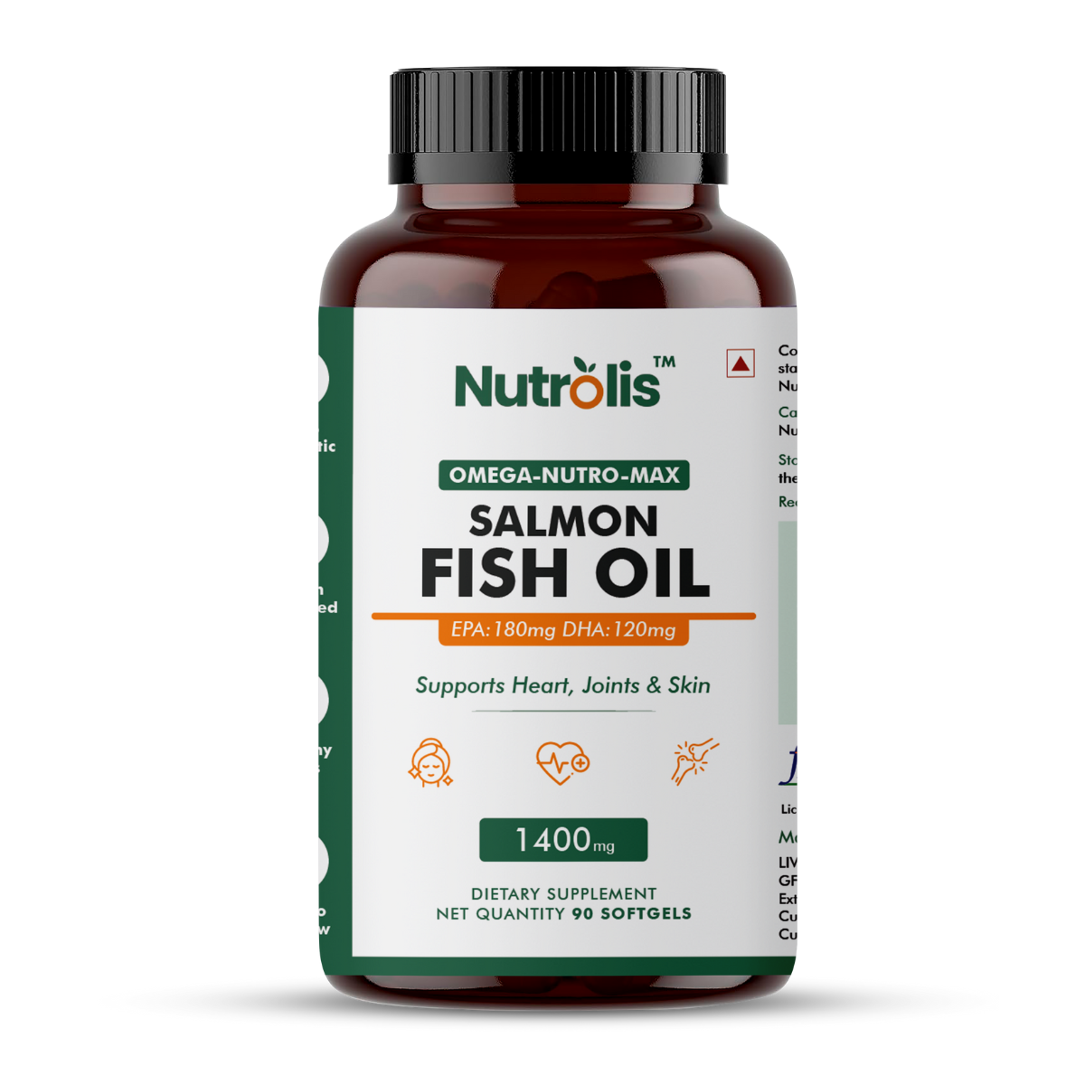 Nutrolis Salmon Fish Oil - 1400mg Omega-3 | 90 Softgels