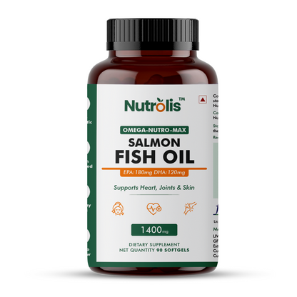 Nutrolis Salmon Fish Oil - 1400mg Omega-3 | 90 Softgels