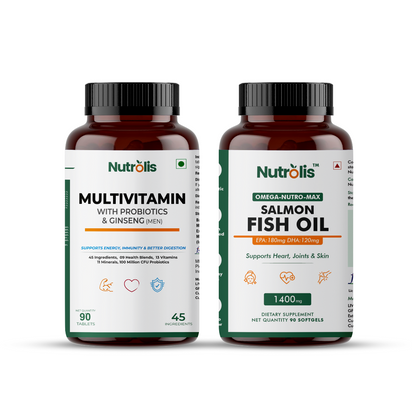 Multivitamin with Probiotics & Ginseng + Salmon Fish Oil