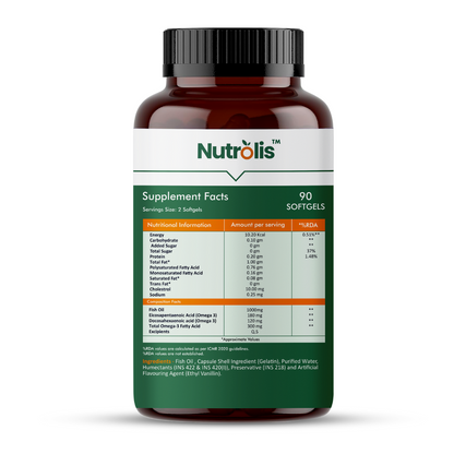 Nutrolis Salmon Fish Oil - 1400mg Omega-3 | 90 Softgels