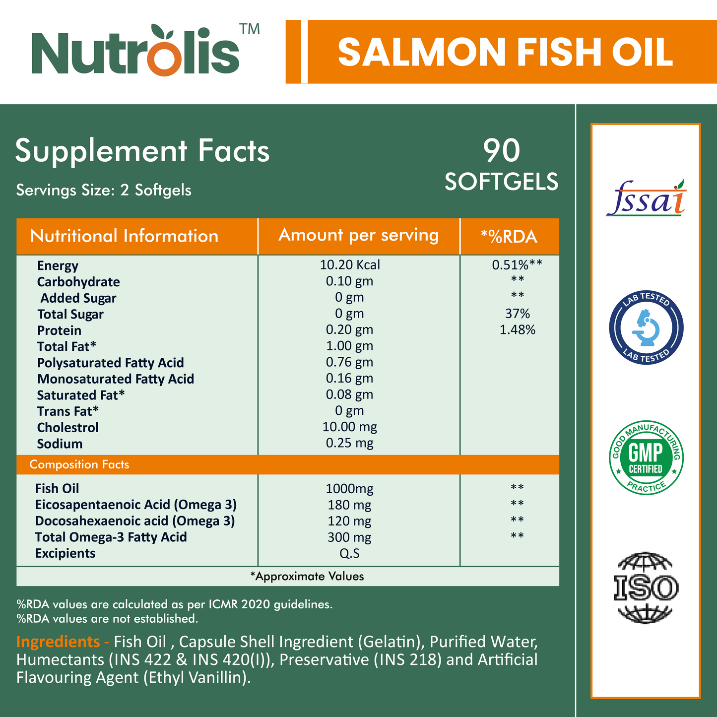 Multivitamin with Probiotics & Ginseng + Salmon Fish Oil