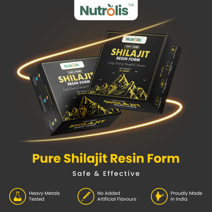 Nutrolis 100% Pure Shilajit Resin Form | Daily Boost for Strength, Stamina & Energy | 20g