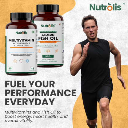 Multivitamin with Probiotics & Ginseng + Salmon Fish Oil