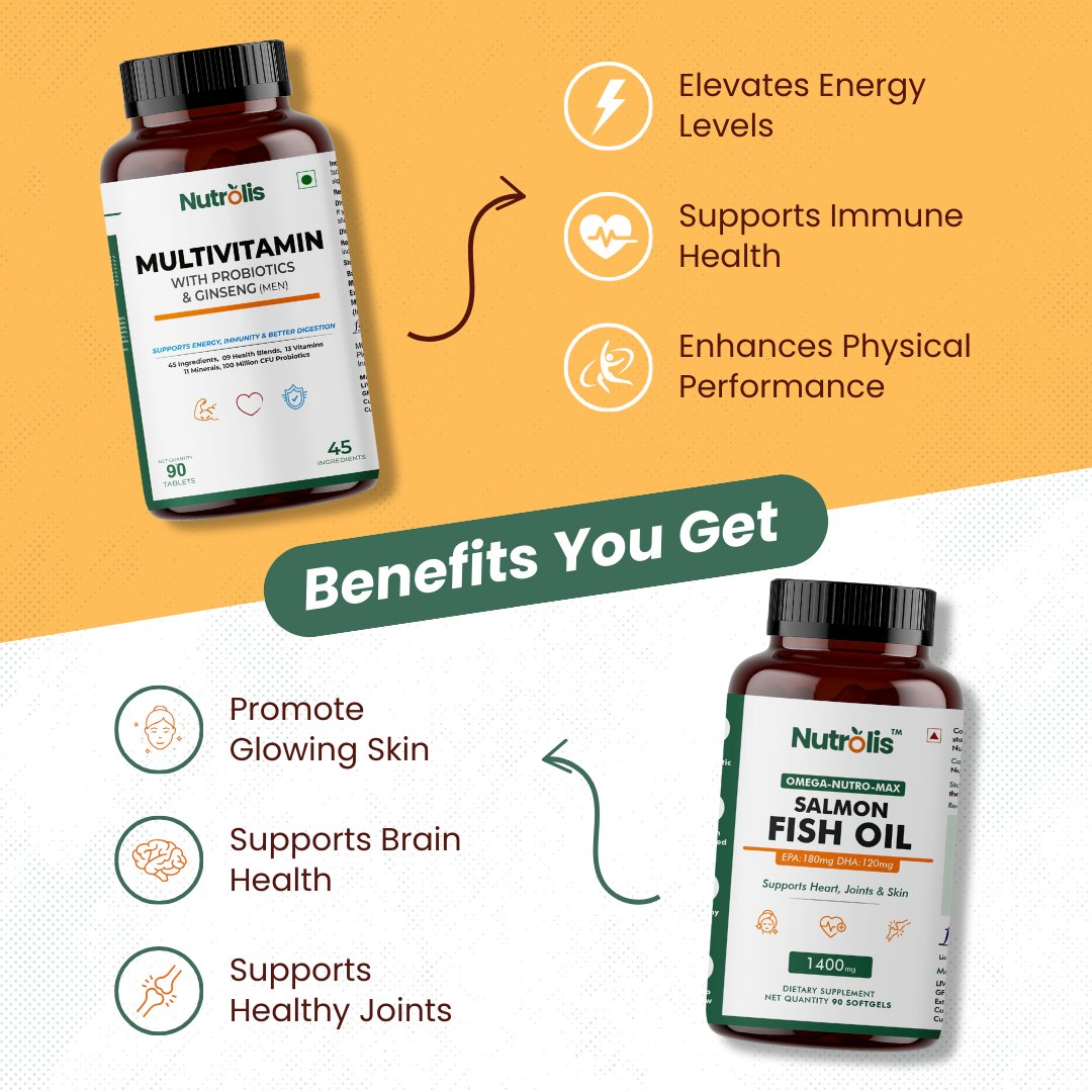 Multivitamin with Probiotics & Ginseng + Salmon Fish Oil